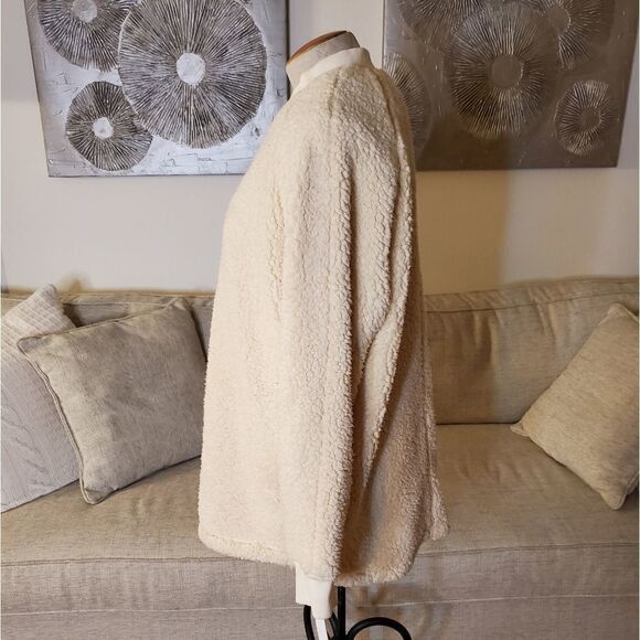 Caslon Long Faux Shearling Jacket in Ivory - Picture 8 of 15